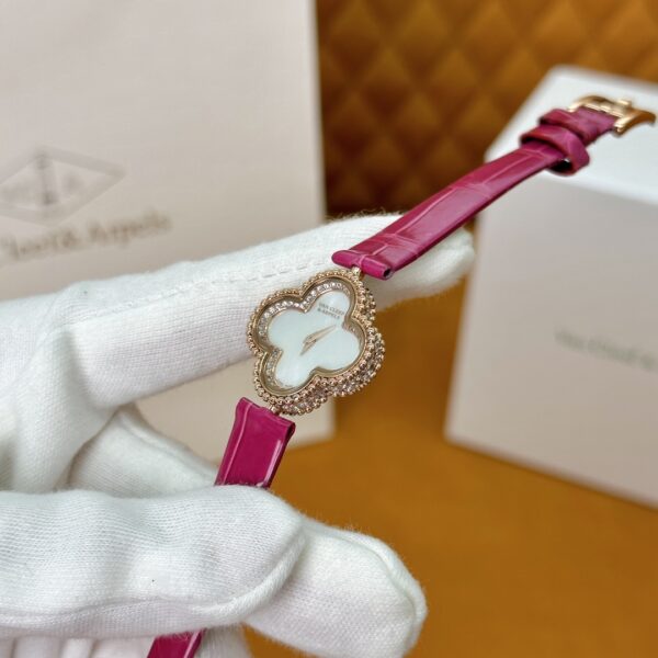 Van Cleef & Arpels Alhambra Ref. VCARO8WSOO (Magenta Strap Crocodile Strap)