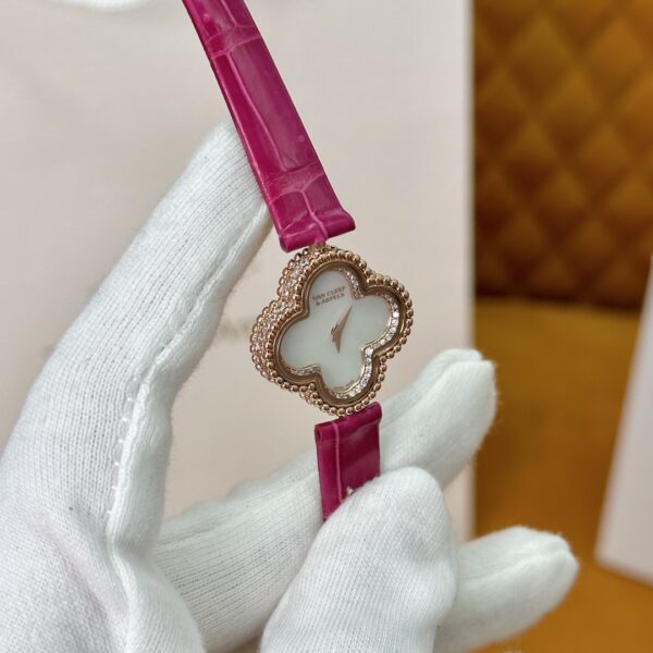 Van Cleef & Arpels Alhambra Ref. VCARO8WSOO (Magenta Strap Crocodile Strap)
