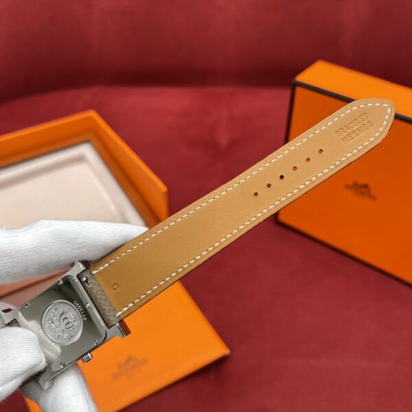 Hermès Heure H White Dial (26mm, Stainless Steel & Epsom Leather)