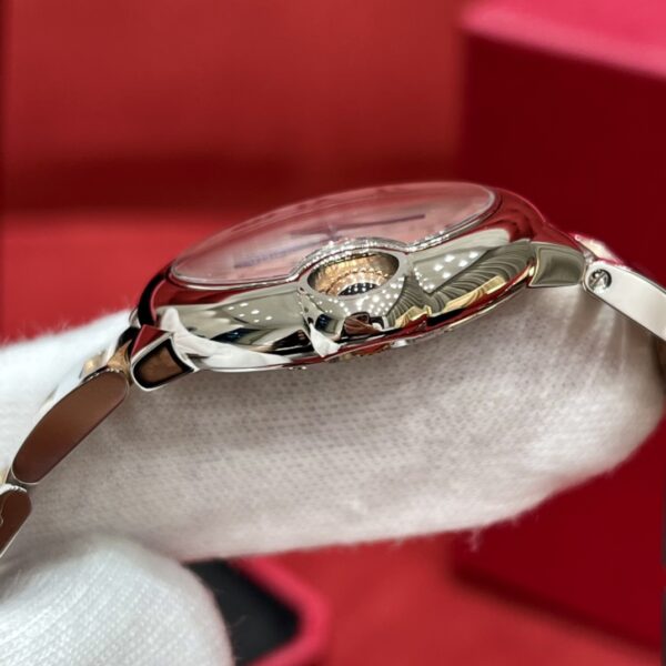 Cartier W6920098 (Stainless Steel & Rose Gold, Blue Sapphire, Silver Dial, Automatic Movement)