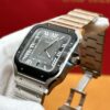 Cartier Santos Series WSSA0037 (Gradient Gray Dial, Automatic Movement, Stainless Steel, Multi-Faceted Spinel Crown)