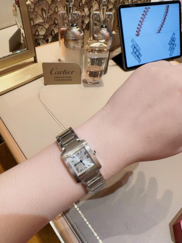 Cartier Tank Française Series Ref. WSTA0065 (Steel, Silver Dial)