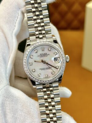 Rolex Datejust m278384rbr-0008 (Diamond-Set White Mother-of-Pearl Dial)