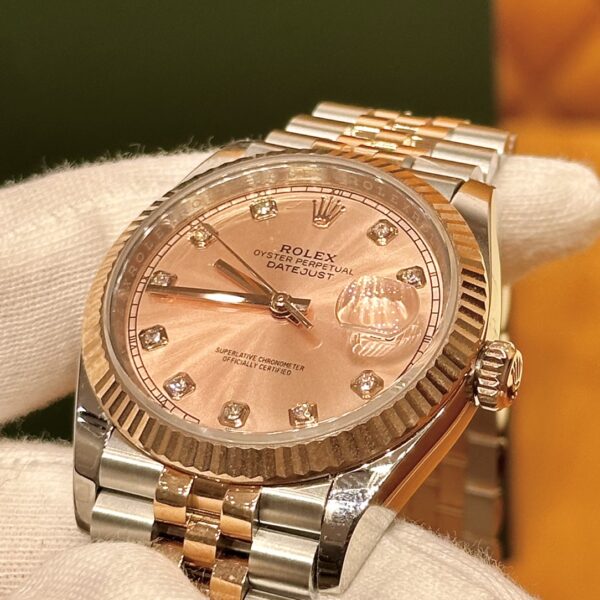 Rolex Datejust Series (Rose Gold Dial with Diamond Markers)