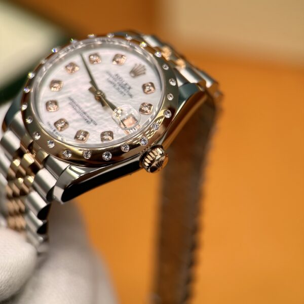 6 Rolex Datejust M278341RBR-0026 (White Mother-of-Pearl Dial, Diamond Bezel, 31mm)