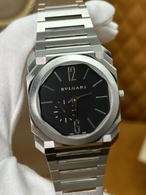 BVLGARI OCTO Series 103297 (40mm, Stainless Steel, Rhodium-Plated, Sapphire Crystal, Ceramic-Embedded Crown, Custom Pearl Rotor Mechanical Movement)