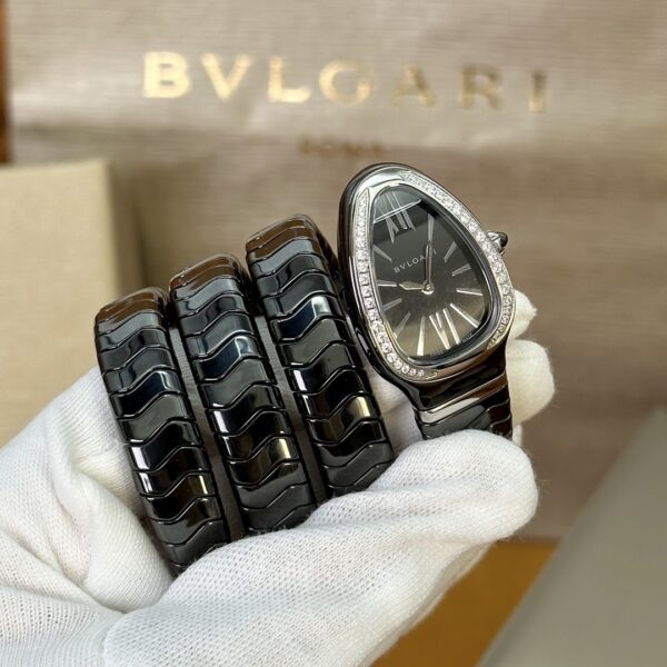 6 BVLGARI Serpenti 33HF00 (Black Dial, Steel & Ceramic)