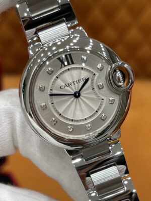 Cartier Ballon Bleu Collection W4BB0022 (Blue Ballon, Quartz, Stainless Steel, White Dial)