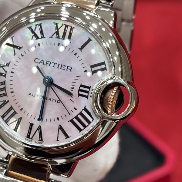 Cartier W6920098 (Stainless Steel & Rose Gold, Blue Sapphire, Silver Dial, Automatic Movement)
