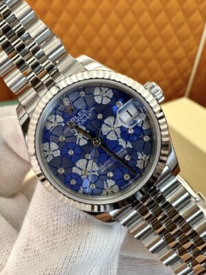 Rolex Datejust m278274-0036 (Diamond-Set Light Blue Floral Dial)