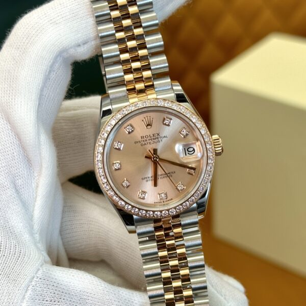 7 Rolex Datejust m278381rbr-0024 (Rose Gold Dial, Diamond Markers)