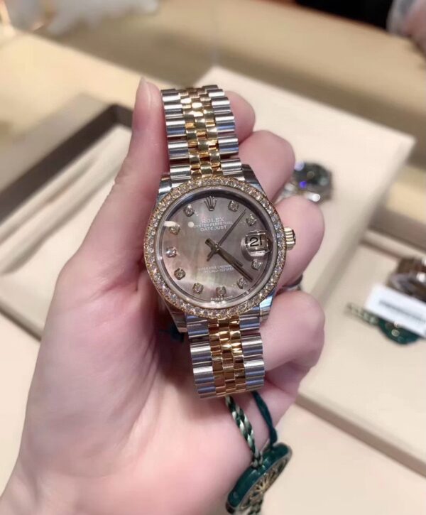 Rolex Datejust m278383rbr-0024 (Diamond Set Black Mother-of-Pearl Dial)