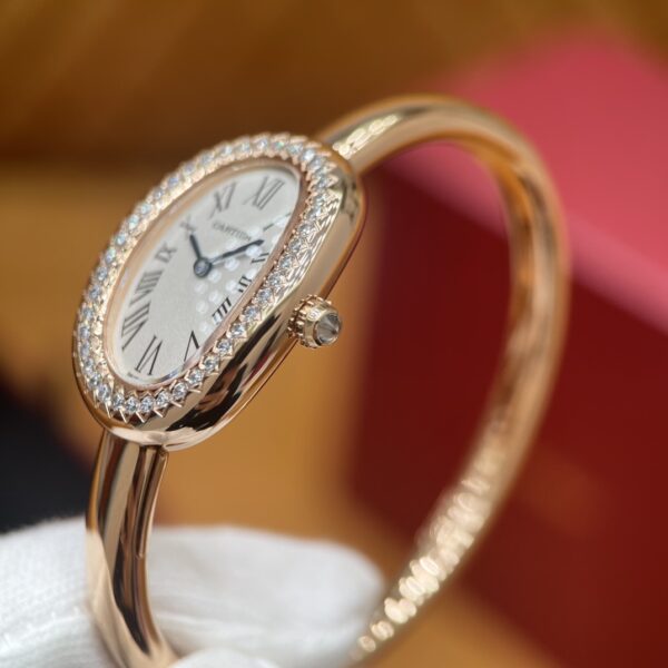 7 Cartier Baignoire Series WJBA0042 (Rose Gold Diamond Bezel) (Mini Size)