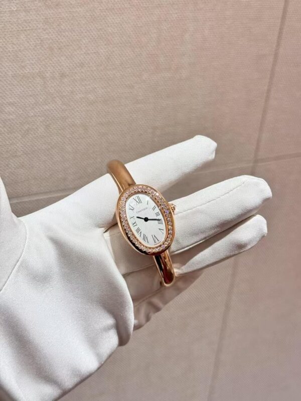 7 Cartier Baignoire Series WJBA0042 (Rose Gold Diamond Bezel) (Mini Size)