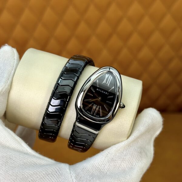 7 BVLGARI Serpenti 27HF00 (Black Dial, Steel & Ceramic)