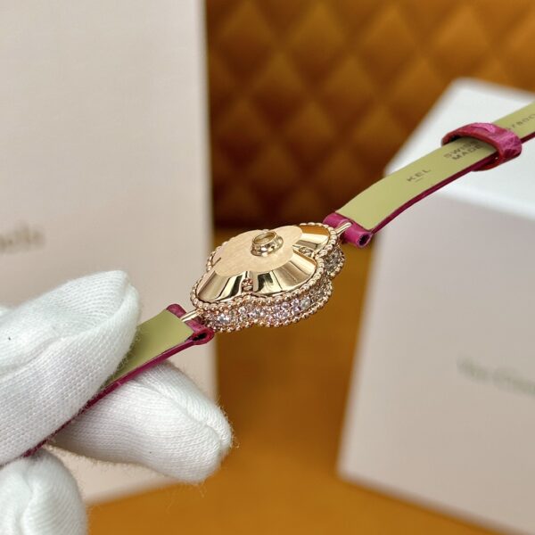 Van Cleef & Arpels Alhambra Ref. VCARO8WSOO (Magenta Strap Crocodile Strap)