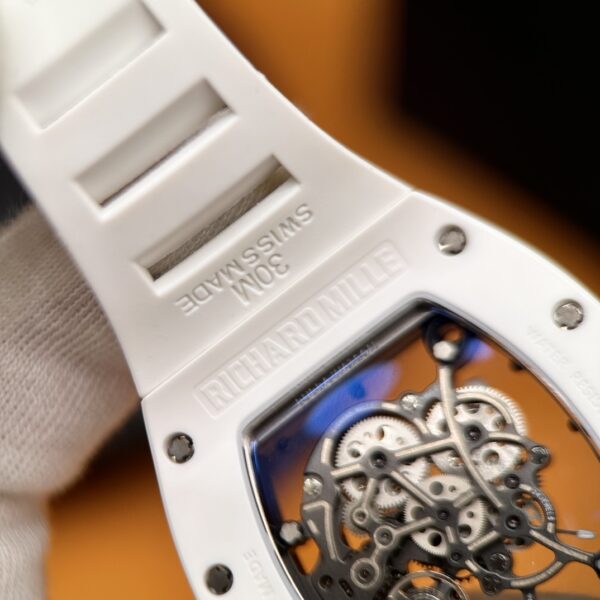 8 Richard Mille RM 055 White Ceramic (White, High-Strength Ceramic & Titanium)
