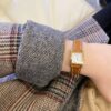 Hermès Heure H Watch (White Dial, Gold Brown Epsom Calf Leather Strap)