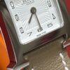 Hermès Heure H Watch (White Dial, Elephant Grey Swift Leather Strap)