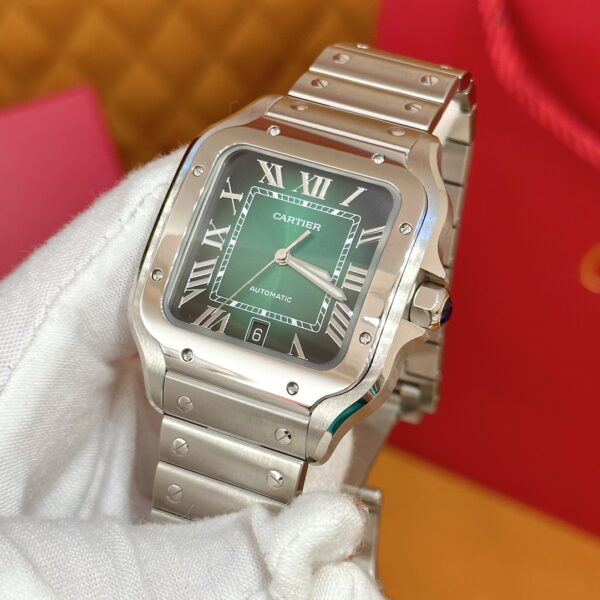 Cartier Santos Series Ref. WSSA0062 (Gradient Green Dial, Stainless Steel)