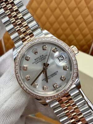 Rolex Datejust m278381rbr-0016 (Silver Dial, Diamond Markers)