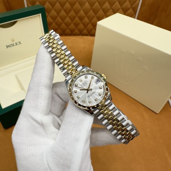 Rolex Datejust M278343RBR-0020 (White Dial, Diamond Bezel, 31mm)