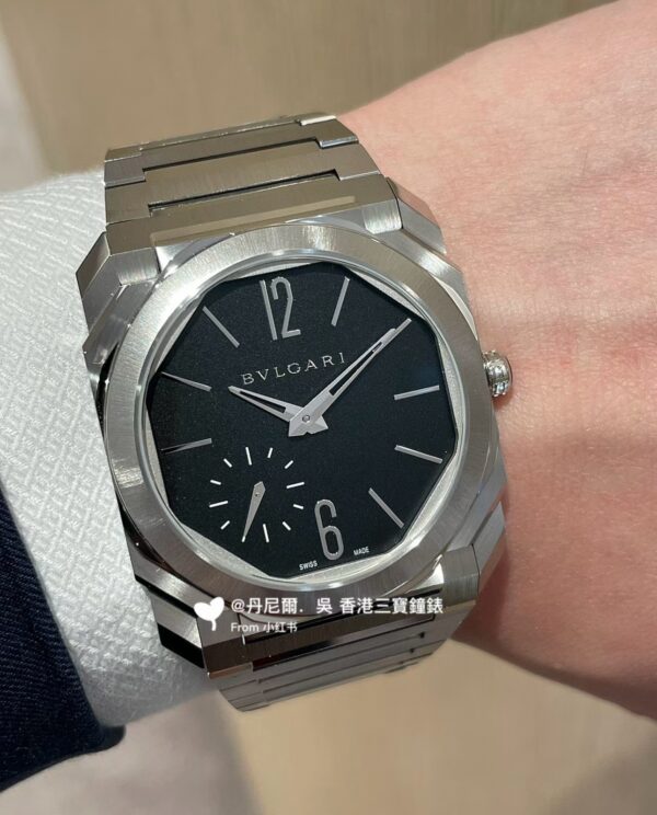 BVLGARI OCTO Series 103297 (40mm, Stainless Steel, Rhodium-Plated, Sapphire Crystal, Ceramic-Embedded Crown, Custom Pearl Rotor Mechanical Movement)