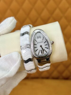 BVLGARI Serpenti 28HF00 (White Dial, Steel & Ceramic)