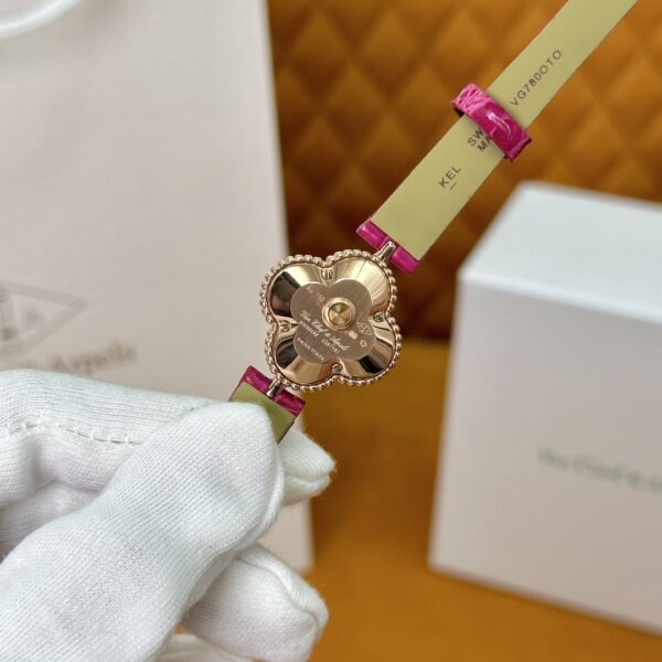 Van Cleef & Arpels Alhambra Ref. VCARO8WSOO (Magenta Strap Crocodile Strap)