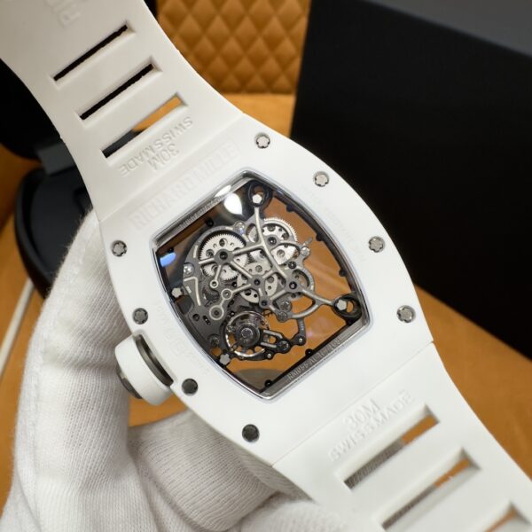 9 Richard Mille RM 055 White Ceramic (White, High-Strength Ceramic & Titanium)