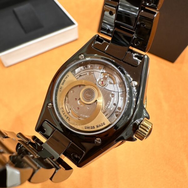 Chanel J12 Series H9541 (Ceramic & 18K Yellow Gold, Black Dial)