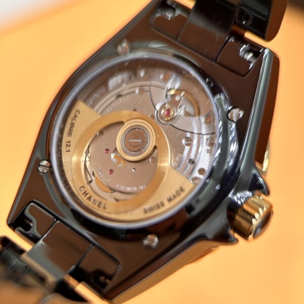 Chanel J12 Series H9541 (Ceramic & 18K Yellow Gold, Black Dial)
