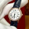 Cartier London WJRN0009 (Stainless Steel, Blue Sapphire, Silver Dial, Navy Blue Alligator Leather Strap)