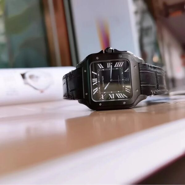 Cartier Santos Series Ref. WSSA0039 (Black Dial, Stainless Steel)