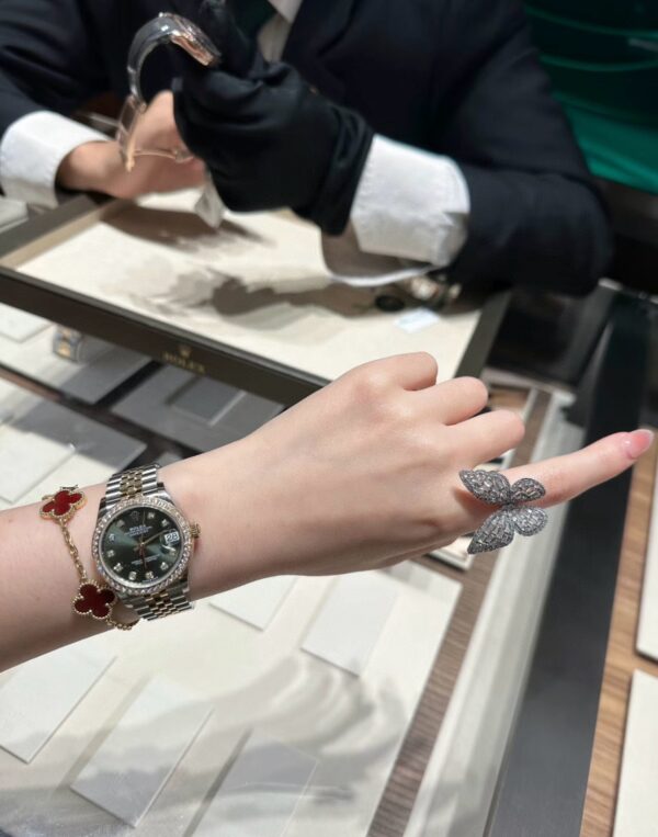 Rolex Datejust m278383rbr-0030 (Diamond Set Olive Green Dial)