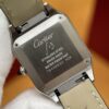 Cartier Santos Series WSSA0022 (Large Size, Stainless Steel with Blue Crocodile Leather Strap)