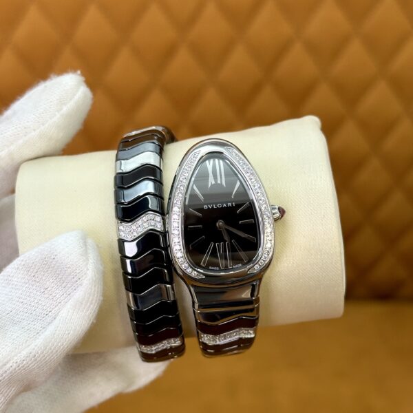 BVLGARI Serpenti 28HF00 (Black Dial, Steel & Ceramic)