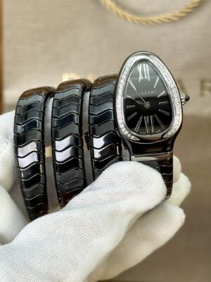 BVLGARI Serpenti 33HF00 (Black Dial, Steel & Ceramic)